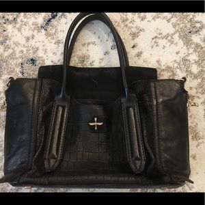 Pour la Victoire Unique Leather & Suede Bag